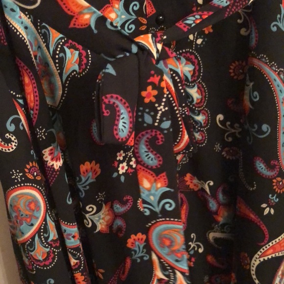 Nanette Lepore black teal print dress Size 14 - Picture 9 of 10